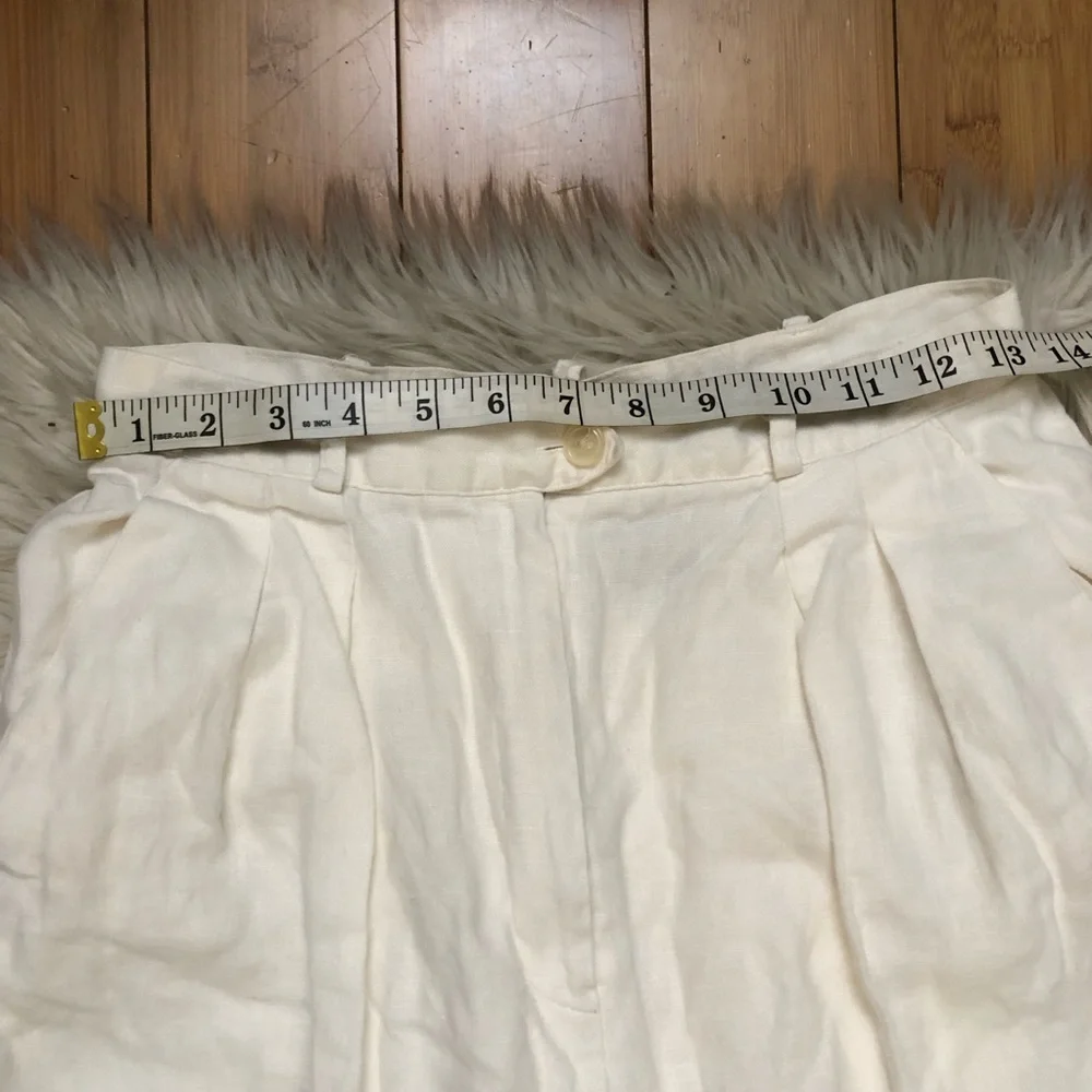Lauren Ralph Lauren 100% Linen Coastal Grandma Straight Leg Womens Pants size 8